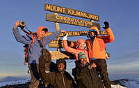 Our group at the top of Kilimanjaro