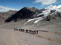 Guided group of 27 on Aconcagua