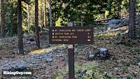 Sign At Start of South Loop Trail to Charleston Peak