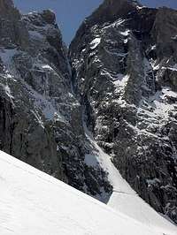 The Couloir from the descend...