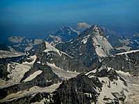 Ober Gabelhorn, Grand Combin, Mont Blanc, Dent Blanche