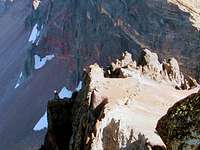 Mt. Thielsen - looking down and E/SE, tephra