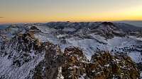 October sunset on Thomas Peak in the Ruby Mountains