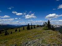 The summit of Powderface Ridge