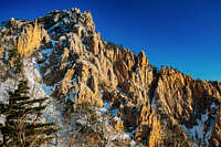 Rocky cliffs in winter at Seoraksan National Park