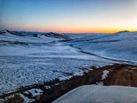 Cold morning on the Mongolian Steppe