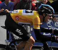 Wiggo going for the finish.3