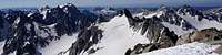 The Wind Rivers while looking south from Gannett Peak