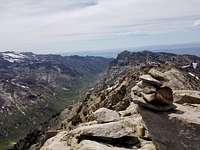 Looking northwest toward the mouth of Lamoille Canyon from the unofficially named Verdi Peak North