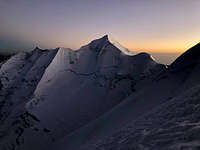 Illimani pico norte sunrise