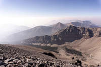 Looking northwest on Wheeler Peak in Nevada