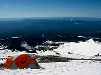 Mt Shasta - camp at 3100 m on...