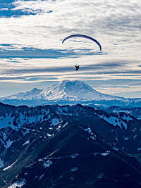 Paragliding Over Mailbox Peak