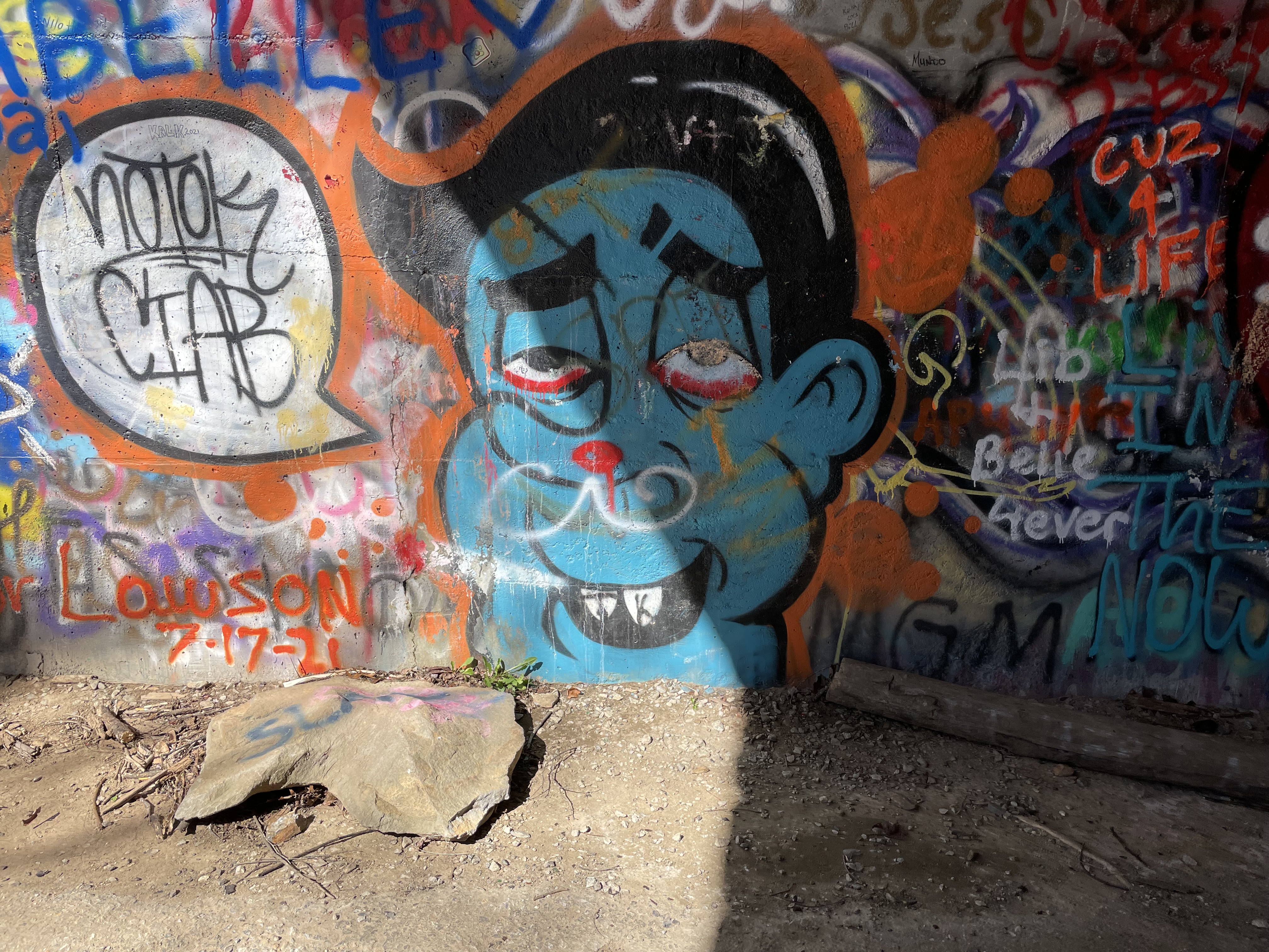 Graffiti in Tunnel to Nowhere