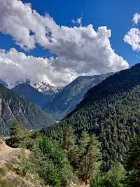 View at Baksan Valley from Irik Valley, 2200 m