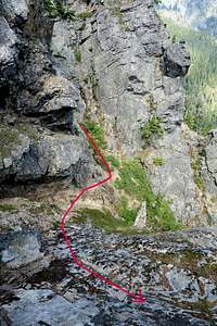 non-technical gully route