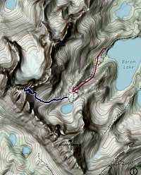 Route Overview approaching from Baron Lake