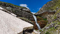 Waterfall originating from Verliga closer to the road