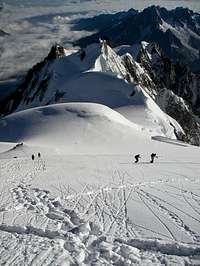 Climbers on the last slope...