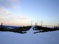 Radio/TV towers at the summit