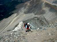 Climbing up Torreys via the...