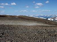 The broad summit plateau of...