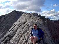 Debby on the summit ridge of...