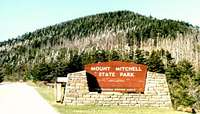 The entance to Mt. Mitchell...