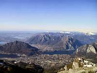 The city of Lecco seen from...