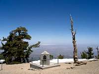 Summit marker and view of...