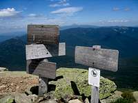 Signpost on the summit of...