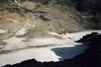 View on Sommeiller Glacier...