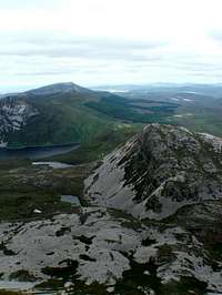 Looking down from Errigal to...