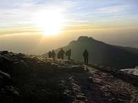 Sunrise on way to Uhuru peak