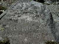 Inscribed rock on Chikamin...