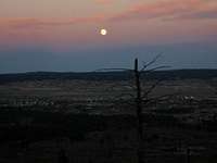 Moonrise from the Mt. Herman...