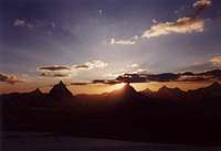 Sunset above the Matterhorn,...