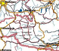 Grossglockner location map.