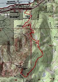 Topo Map of the Hike