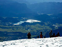 Close up view on Bled Lake