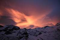 Monte Rosa dawn light