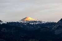 A sunset view of Summit Peak...