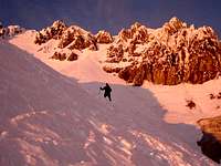 Descending past Crater Rock...