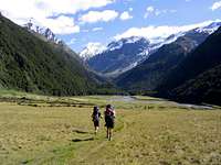 Going up the West Matukituki...