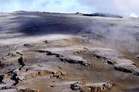Eerie landscape in the crater