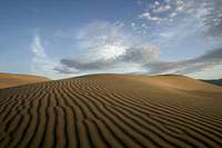 The sand dunes at the base of...