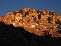 Aconcagua in the sunset, seen...