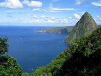 View of Petit Piton from Gros...