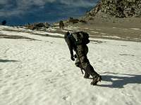 Using crampons on the little...