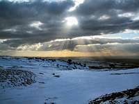 Snow on Kinder Low seen from...